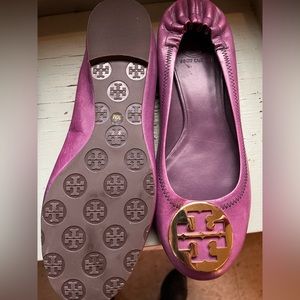 Brand New Tory Burch Revas, purple and gold size 10